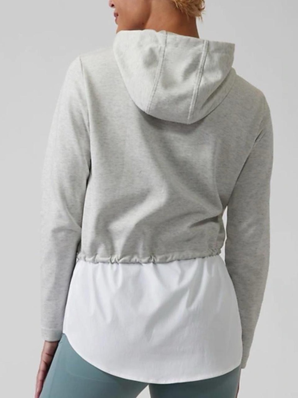Athleta Top Shirt Gallery Layered Hoodie Pullover - Picture 2 of 8